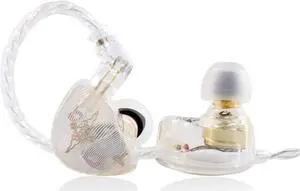 TANGZU Wan er S.G in Ear Monitors Headphone, HiFi iem Wired Earbuds for Musician Audiophile 10mm Dynamic Driver in-Ear Earphone with Ergonomic Fit, 2 Pin 0.78 Detachable Cable (clear, without mic)