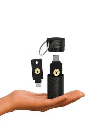 YubiKey Keychain Protector Case for 5/5C NFC - Single-key Secure Storage,Waterproof & Scratch-Resistant for Everyday Carry (Black) YubiKey Keychain Protector Case for 5/5C NFC - Single-key Secure Storage,Waterproof & Scratch-Resistant for Everyday Carry (Black)