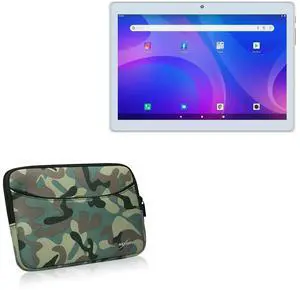 BoxWave Case Compatible with SZTPSLS Tablet Android 10 S10 (10.1 in) - Camouflage Suit with Pocket, Neoprene Camo Suit Zipper Pocket for Storage