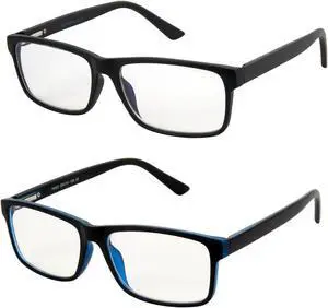2 Pack Of Blue Light Blocking Glasses Anti-Fatigue Computer Monitor Gaming Glasses Prevent Headaches Gamer Glasses
