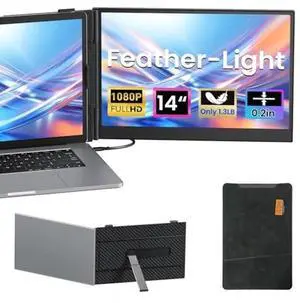 Vixtan Laptop Screen Extender, 14" FHD 1080P Portable Dual Monitor, Ultra-Thin 1.3lbs Plug & Play for 13"-17" Laptops Vixtan Laptop Screen Extender, 14" FHD 1080P Portable Dual Monitor, Ultra-Thin 1.3lbs Plug & Play for 13"-17" Laptops