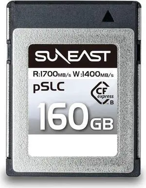 SUNEAST ULTIMATE PRO CFexpress Type B Card 160GB pSLC Series SE-CFXB160S1700 SUNEAST ULTIMATE PRO CFexpress Type B Card 160GB pSLC Series SE-CFXB160S1700