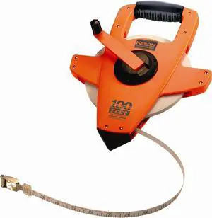 NRS10100H Nylon-Reinforced Steel Blade Tape Measure, Speed Rewind (Graduations: 1/10, 1/100), 100-Foot - 30.5 m NRS10100H Nylon-Reinforced Steel Blade Tape Measure, Speed Rewind (Graduations: 1/10, 1/100), 100-Foot - 30.5 m