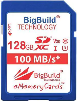 BigBuild Technology 128GB Ultra Fast U3 SDXC 100MB/s Memory Card Compatible with Sony Alpha ZV-E1, ZVE10LBDI.EU Camera BigBuild Technology 128GB Ultra Fast U3 SDXC 100MB/s Memory Card Compatible with Sony Alpha ZV-E1, ZVE10LBDI.EU Camera