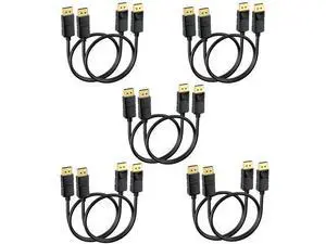 DisplayPort Cable 3FT 10-Pack, DP Display Port Cord Male to Male Gold-Plated, Supports 4K@60Hz, 2K@144Hz Compatible for Computer, Laptop, Graphics Card, Docking Station DisplayPort Cable 3FT 10-Pack, DP Display Port Cord Male to Male Gold-Plated, Supports 4K@60Hz, 2K@144Hz Compatible for Computer, Laptop, Graphics Card, Docking Station