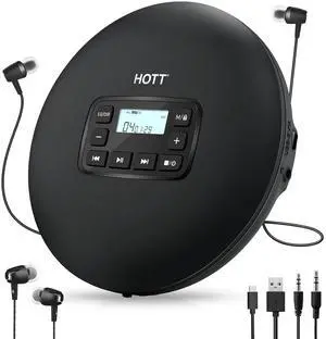 C204 Basic Portable CD Player with Anti-Skip Protection - AA Battery Powered, Compact CD Players MP3/CD-R Compatible, Built-in Headphones & AUX Output for Car C204 Basic Portable CD Player with Anti-Skip Protection - AA Battery Powered, Compact CD Players MP3/CD-R Compatible, Built-in Headphones & AUX Output for Car