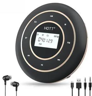 C105 Portable CD Player, Rechargeable Battery,Bluetooth/FM Transmit/AUX-Out, Anti-Shock, Backlight Vision Display, 5 EQ Modes for Car & Home Use C105 Portable CD Player, Rechargeable Battery,Bluetooth/FM Transmit/AUX-Out, Anti-Shock, Backlight Vision Display, 5 EQ Modes for Car & Home Use
