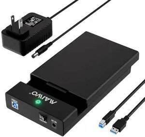 External Hard Drive Enclosure for 3.5 2.5 Inch SATA HDD SSD, USB 3.0 to SATA Converter Case Reader with 12V 2A Power Adapter, Tool-Free, Support 24TB HDD & UASP External Hard Drive Enclosure for 3.5 2.5 Inch SATA HDD SSD, USB 3.0 to SATA Converter Case Reader with 12V 2A Power Adapter, Tool-Free, Support 24TB HDD & UASP
