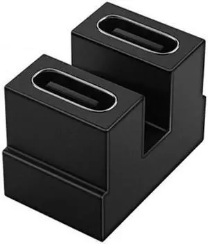 JVFYI UC-009-FF 40Gbps USB4 Type C Female to Female Coupler Extender Power Data Video Adapter Opposite U Shape Back Angled for NS SwitchPhoneLaptop JVFYI UC-009-FF 40Gbps USB4 Type C Female to Female Coupler Extender Power Data Video Adapter Opposite U Shape Back Angled for NS SwitchPhoneLaptop