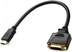 JVFYI DB-038 DVI Female to HDMI Male Adapter Converter Cable For PC Laptop HDTV 10cm