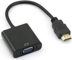 JVFYI HD-057 hdmi input to VGA female output projectors monitors adapter PC Laptop Black