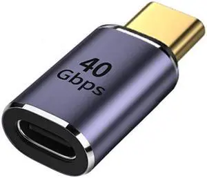 JVFYI 40Gbps USB4 Type C Male to Female Straight Connector 100W Power Data 8K Video Adapter for Laptop Phone