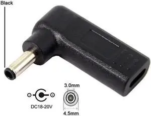 JVFYI UC-112-4530DE USB 3.1 Type C USB-C to DC 4.5*3.0mm Dell Adapter PD Emulator Trigger 90 Degree Angled JVFYI UC-112-4530DE USB 3.1 Type C USB-C to DC 4.5*3.0mm Dell Adapter PD Emulator Trigger 90 Degree Angled
