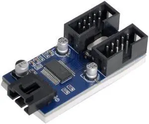 JVFYI Motherboard 9pin USB 2.0 Header 1 to 2 Female Extension Cable HUB Connector Adapter Port Multilier JVFYI Motherboard 9pin USB 2.0 Header 1 to 2 Female Extension Cable HUB Connector Adapter Port Multilier