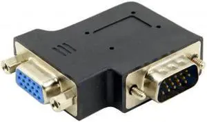 JVFYI DB-002-LE Vertical Flat Left Angled 90 Degree VGA SVGA Male To Female extension Adapter JVFYI DB-002-LE Vertical Flat Left Angled 90 Degree VGA SVGA Male To Female extension Adapter