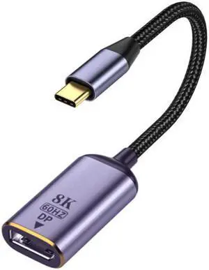 JVFYI UC-006-D8K USB4 USB-C Type-C Source to Displayport DP Female Cable Display 8K 60HZ UHD 4K Monitor Displays JVFYI UC-006-D8K USB4 USB-C Type-C Source to Displayport DP Female Cable Display 8K 60HZ UHD 4K Monitor Displays