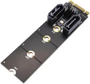 JVFYI NGFF Key B+M PCI Express to SATA 3.0 6Gbps Dual Ports Vertical Adapter Converter Hard Drive Extension Card JMB582 2230 2242 2260 2280 JVFYI NGFF Key B+M PCI Express to SATA 3.0 6Gbps Dual Ports Vertical Adapter Converter Hard Drive Extension Card JMB582 2230 2242 2260 2280
