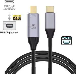 JVFYI USB 3.1 Type C USB-C Source to Mini DisplayPort DP Displays Male 4K Monitor Cable for Laptop 1.8m JVFYI USB 3.1 Type C USB-C Source to Mini DisplayPort DP Displays Male 4K Monitor Cable for Laptop 1.8m