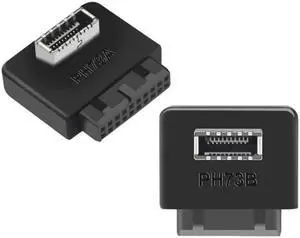 JVFYI UC-032 2pcs USB 3.1 Front Panel Socket Key-A Type-E to USB 3.0 20Pin Header Male Extension Adapter for Motherboard