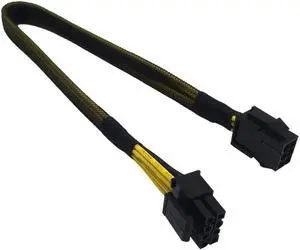 JVFYI 6 Pin to 8 Pin CPU Power Adapter, 6 Pin Female to CPU 8 pin (4+4 Detachable) Male EPS-12V Converter Sleeved Cable 13-inch(33cm)