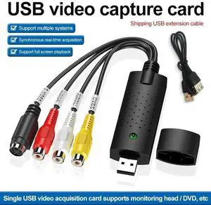 JVFYI USB 2.0 to RCA Video Capture Converter USB Audio Video Capture Card Adapter with USB Cable For TV DVD VHS Capture Device JVFYI USB 2.0 to RCA Video Capture Converter USB Audio Video Capture Card Adapter with USB Cable For TV DVD VHS Capture Device