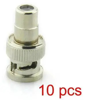 JVFYI 10x Coax Cable Connector Adapter Coupler BNC Male to RCA Female for CCTV Camera JVFYI 10x Coax Cable Connector Adapter Coupler BNC Male to RCA Female for CCTV Camera