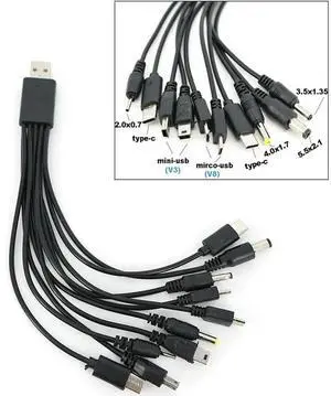 JVFYI 20cm 10 in 1 Micro USB DC Mobile Phone Charger Adapter Plug Usb power charging Cable Wire Cord for Phone Universal L1 JVFYI 20cm 10 in 1 Micro USB DC Mobile Phone Charger Adapter Plug Usb power charging Cable Wire Cord for Phone Universal L1