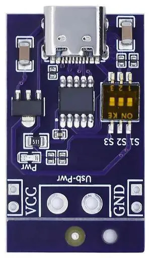 JVFYI 4X Type-C QC AFC PD2.0 PD3.0 To DC Spoof Scam Fast Charge Trigger Detector USB-PD Notebook Power Supply Change Board