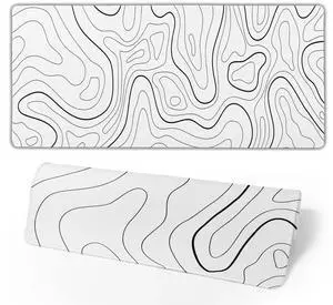 JVFYI White Mouse Pad Large XL Gaming Mouse Pad for Desk Topographic Mouse Pad Desk Pad Gaming Mouse Pad White Desk Mat Extended Black and White White Topo Mousepad White Topographic Mouse Pad Full JVFYI White Mouse Pad Large XL Gaming Mouse Pad for Desk Topographic Mouse Pad Desk Pad Gaming Mouse Pad White Desk Mat Extended Black and White White Topo Mousepad White Topographic Mouse Pad Full
