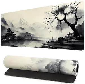 JVFYI Gaming Mouse Pad Desk Pad,Extended Big Mouse Pad,31.5x11.8 Inch Long Computer Keyboard Mouse Mat Mousepad with 3mm Non-Slip Base and Stitched Edge for Gaming and Office (wash painting2) JVFYI Gaming Mouse Pad Desk Pad,Extended Big Mouse Pad,31.5x11.8 Inch Long Computer Keyboard Mouse Mat Mousepad with 3mm Non-Slip Base and Stitched Edge for Gaming and Office (wash painting2)
