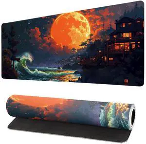 JVFYI Gaming Mouse Pad Desk Pad,Extended Big Mouse Pad,31.5x11.8 Inch Long Computer Keyboard Mouse Mat Mousepad with 3mm Non-Slip Base and Stitched Edge for Gaming and Office (Oil Painting) JVFYI Gaming Mouse Pad Desk Pad,Extended Big Mouse Pad,31.5x11.8 Inch Long Computer Keyboard Mouse Mat Mousepad with 3mm Non-Slip Base and Stitched Edge for Gaming and Office (Oil Painting)