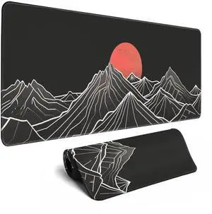 JVFYI Minimalist Black Gaming Mouse Pad XL XL Large Mouse Pad Mat Long Extended Mousepad Desk Pad Non-Slip Rubber Mice Pads Stitched Edges Thin Pad (31.5x11.8 Inch)-Mountains JVFYI Minimalist Black Gaming Mouse Pad XL XL Large Mouse Pad Mat Long Extended Mousepad Desk Pad Non-Slip Rubber Mice Pads Stitched Edges Thin Pad (31.5x11.8 Inch)-Mountains