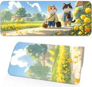 JVFYI Cute Cat Mouse Pad, Non-Slip Rubber Gaming Mouse Pad with Seam Edge for Gaming, Office, Laptop, 31.5 x 11.8 Inch, Anime Cat Desk Mat JVFYI Cute Cat Mouse Pad, Non-Slip Rubber Gaming Mouse Pad with Seam Edge for Gaming, Office, Laptop, 31.5 x 11.8 Inch, Anime Cat Desk Mat