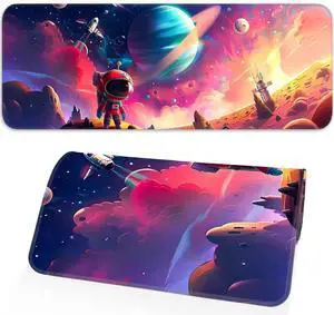 JVFYI Gaming Mouse Pad, Non-Slip Rubber Band Stitched Edge, Astronaut Planet Space, Suitable for Home, Gaming, Office, 31.5x11.8 Inch Anime Mouse Pad JVFYI Gaming Mouse Pad, Non-Slip Rubber Band Stitched Edge, Astronaut Planet Space, Suitable for Home, Gaming, Office, 31.5x11.8 Inch Anime Mouse Pad