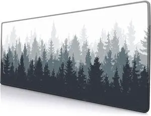 JVFYI Gaming Mouse Pad Large, Keyboard Mouse Mat Desk Pad, Non-Slip Rubber Base with Stitched Edges Mousepad, 31.5X11.8 inch Misty Forest Tree JVFYI Gaming Mouse Pad Large, Keyboard Mouse Mat Desk Pad, Non-Slip Rubber Base with Stitched Edges Mousepad, 31.5X11.8 inch Misty Forest Tree