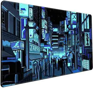 JVFYI Japanese Gaming Arcade Blue Large Gaming Mouse Pad Keyboard Desk Pad Extended Mouse Pad Gaming Office Decor, Pc Laptop Mouse Pads Large (31.5x15.7 in) with Stitched Eges Base Mousepad XXL JVFYI Japanese Gaming Arcade Blue Large Gaming Mouse Pad Keyboard Desk Pad Extended Mouse Pad Gaming Office Decor, Pc Laptop Mouse Pads Large (31.5x15.7 in) with Stitched Eges Base Mousepad XXL