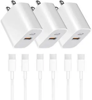 JVFYI USB Power BlockWall Charging Adapter, Dual-Port Charger with c to c Cables foriPhone 16/16 Pro Max/15 Series/Pro and More,3-Packs. JVFYI USB Power BlockWall Charging Adapter, Dual-Port Charger with c to c Cables foriPhone 16/16 Pro Max/15 Series/Pro and More,3-Packs.