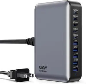 JVFYI USB C Fast Charger Block, USB Charging Station 540W, PD 100W Laptop Charger, GaN Charging Block, 10 Port Multi Port Charer Hub Compatible with Laptop,MacBook,iPad,iPhone,Samsung Galaxy,Dell JVFYI USB C Fast Charger Block, USB Charging Station 540W, PD 100W Laptop Charger, GaN Charging Block, 10 Port Multi Port Charer Hub Compatible with Laptop,MacBook,iPad,iPhone,Samsung Galaxy,Dell