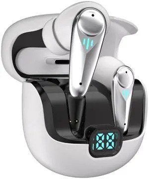 JVFYI 2.4G Low Latency Wireless Blue Tooth Earphones In-Ear ANC Active Noise Cancelling Gaming Headphones with Digital Display JVFYI 2.4G Low Latency Wireless Blue Tooth Earphones In-Ear ANC Active Noise Cancelling Gaming Headphones with Digital Display