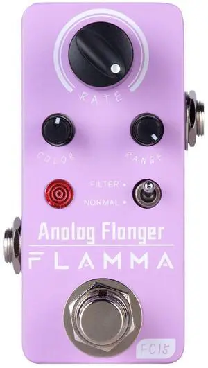 JVFYI FLAMMA FC15 Analog Flanger Pedal | Dual-Mode Normal & Filter Flanger | True Bypass Classic Modulation Effect JVFYI FLAMMA FC15 Analog Flanger Pedal | Dual-Mode Normal & Filter Flanger | True Bypass Classic Modulation Effect