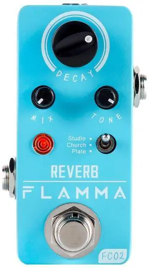 JVFYI FLAMMA FC02 Reverb Pedal | Studio, Church & Plate Reverb Modes | True Bypass Ambient Guitar Effects with Power Supply JVFYI FLAMMA FC02 Reverb Pedal | Studio, Church & Plate Reverb Modes | True Bypass Ambient Guitar Effects with Power Supply
