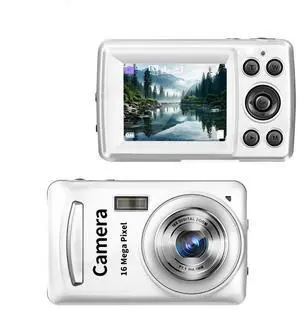 JVFYI 16MP Retro Digital Camera, Compact Pink CCD Camera with 2.4" LCD for Teens & Adults white JVFYI 16MP Retro Digital Camera, Compact Pink CCD Camera with 2.4" LCD for Teens & Adults white