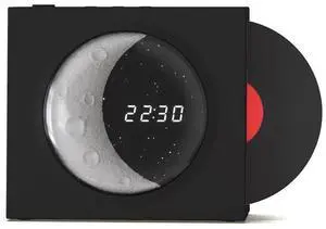 JVFYI Moon Style Bluetooth 5.3 Speaker with LED Clock Display - Wireless Audio for Home & Office black JVFYI Moon Style Bluetooth 5.3 Speaker with LED Clock Display - Wireless Audio for Home & Office black