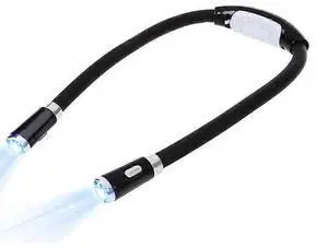 JVFYI U-Shaped 4 LED Neck Reading Light, 3 Modes Hands-Free Book Lamp for Bed & Travel (Black) JVFYI U-Shaped 4 LED Neck Reading Light, 3 Modes Hands-Free Book Lamp for Bed & Travel (Black)