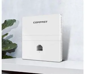 JVFYI CF-E550AC Gigabit Dual-Band 1200Mbps In-Wall WiFi Access Point, 802.11ac, 2x Gigabit Ports, PoE Powered, Wall-Mounted AP for Hotel/Room/Office JVFYI CF-E550AC Gigabit Dual-Band 1200Mbps In-Wall WiFi Access Point, 802.11ac, 2x Gigabit Ports, PoE Powered, Wall-Mounted AP for Hotel/Room/Office