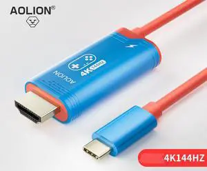 JVFYI Universal 4K HDMI Video Capture & Mirroring Cable for Nintendo Switch 2 / Switch / OLED / PC - 60Hz / 144Hz Pass-Through, USB-C to HDMI with Loop-Out Red and blue 4K144H JVFYI Universal 4K HDMI Video Capture & Mirroring Cable for Nintendo Switch 2 / Switch / OLED / PC - 60Hz / 144Hz Pass-Through, USB-C to HDMI with Loop-Out Red and blue 4K144H