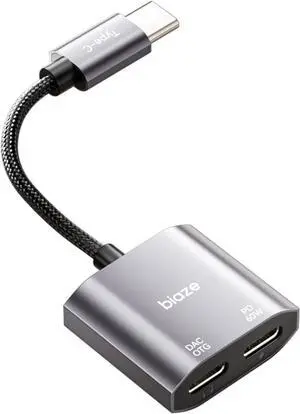 JVFYI USB C to Dual USBC Headphone and Charger Adapter, USB C Splitter 1 in 2 Out Male to Female Audio Dongle Cable with 60W Fast Charging for iPhone 16/15, Samsung Galaxy S25/S24/S23 JVFYI USB C to Dual USBC Headphone and Charger Adapter, USB C Splitter 1 in 2 Out Male to Female Audio Dongle Cable with 60W Fast Charging for iPhone 16/15, Samsung Galaxy S25/S24/S23