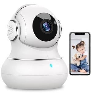 Security Camera Indoor 2K, 360 Pan/Tilt Cameras for Home Security with Motion Detection, Baby Monitor for Pet/Dog with Night Vision, 2.4GHz WiFi Cam with Phone App & 2-Way Audio Security Camera Indoor 2K, 360 Pan/Tilt Cameras for Home Security with Motion Detection, Baby Monitor for Pet/Dog with Night Vision, 2.4GHz WiFi Cam with Phone App & 2-Way Audio