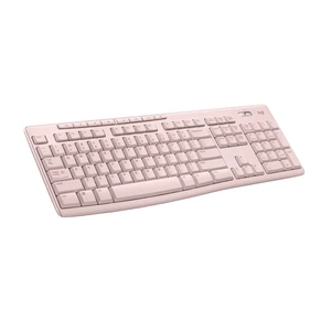 Full Size Wireless Keyboard for Windows - Rose | Full-size keyboard with number pad, 8 multimedia keys, includes USB-A receiver, 2-year battery, compatible with PC, laptop Full Size Wireless Keyboard for Windows - Rose | Full-size keyboard with number pad, 8 multimedia keys, includes USB-A receiver, 2-year battery, compatible with PC, laptop