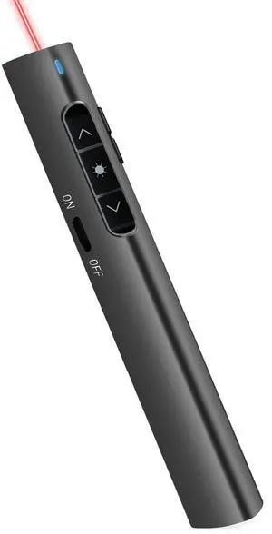 Amazon Basics Wireless Presenter, Red Laser, 2.4GHz, Hyperlink, Lithium Battery Operated Amazon Basics Wireless Presenter, Red Laser, 2.4GHz, Hyperlink, Lithium Battery Operated